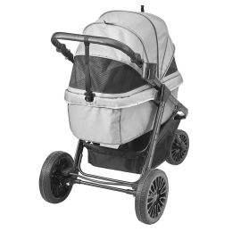 VEVOR 3 PU Wheels Dog Stroller Rotate with Brakes - Grey