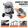 VEVOR 3 PU Wheels Dog Stroller Rotate with Brakes - Grey