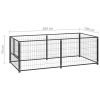 Dog Kennel Black 78.7"x39.4"x27.6" Steel