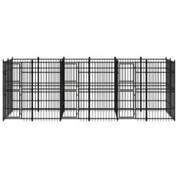 Outdoor Dog Kennel Steel 119 ft²