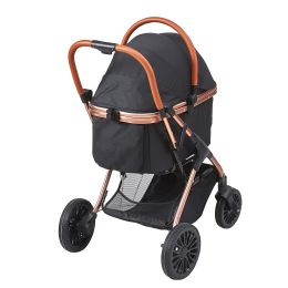 VEVOR 4 Wheels Dog Stroller Rotate with Brakes - Black