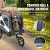 VEVOR Dog Bike Trailer with 3 Wheels - Black/Gray