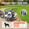 VEVOR Dog Bike Trailer with 3 Wheels - Black/Gray