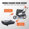 VEVOR Dog Bike Trailer with 3 Wheels - Black/Gray