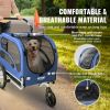 VEVOR Dog Cart Trailer with 3 Wheels -Blue/Black