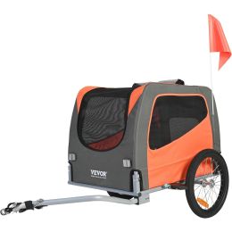 VEVOR Dog Bike Trailer - Orange/Gray