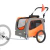 VEVOR Dog Cart Trailer with 3 Wheels - Orange/Gray