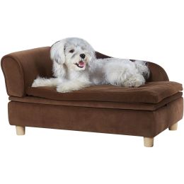 VEVOR Dog Couch for Med-Sized Dogs - Dark Brown