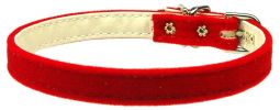 Velvet 3/8" Plain Dog Collar