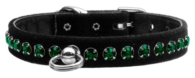 Elite Black Velvet Collars (Crystal/Size: Emerald 10)