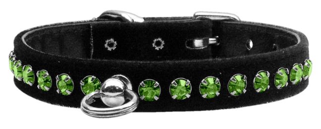 Elite Black Velvet Collars (Crystal/Size: Peridot 12)