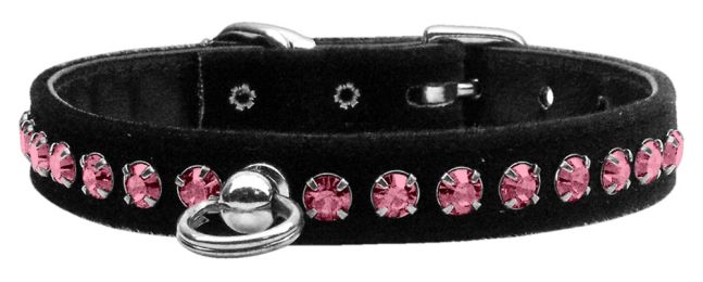 Elite Black Velvet Collars (Crystal/Size: Rose 10)