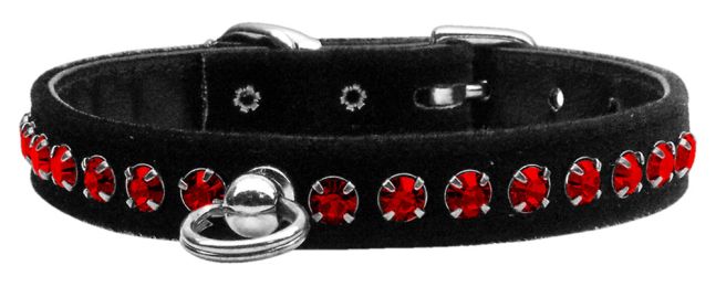 Elite Black Velvet Collars (Crystal/Size: Ruby 12)