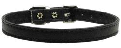 3/8" Plain Dog Collar Black