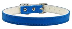 3/8" Plain Dog Collar Blue