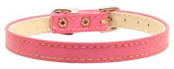 3/8" Plain Dog Collar Pink