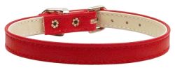 3/8" Plain Dog Collar Red