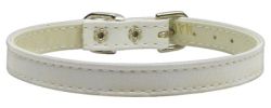 3/8" Plain Dog Collar White