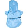 Baby Blue PVC Waterproof Adjustable Dog Raincoat W/Removable Hood