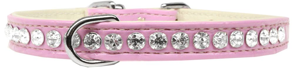 Beverly Style Rhinestone Designer Croc Dog Collar Light Pink (Size: 10)