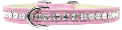 Beverly Style Rhinestone Designer Croc Dog Collar Light Pink