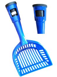 Pet Life Poopin-Scoopin Dog Pooper Scooper Litter Shovel With Built-In Waste Bag Handle Holster (Color: Blue)