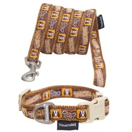 Touchdog 'Caliber' Designer Dog Leash And Collar Combination (Color/Size: Brown M)