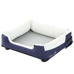 Pet Life "Dream Smart" Electronic Heating and Cooling Dog Bed (Color/Size: Navy-M)