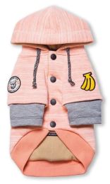 Touchdog Hampton Beach Designer Ultra Soft Sand-Blasted Cotton Dog Hoodie Sweater (Color: Pink, Size: Medium)