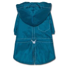 Touchdog Split-Vent Designer Waterproof Dog Raincoat (Color/Size: Blue-M)