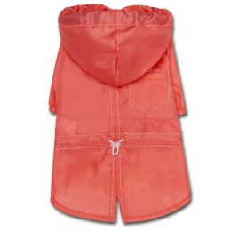 Touchdog Split-Vent Designer Waterproof Dog Raincoat (Color/Size: Red-M)