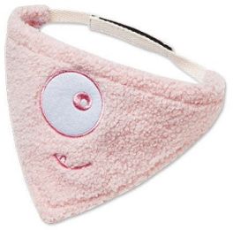 Touchdog 'Dizzy-Eyed Cyclops' Cotton Velcro Dog Bandana and Scarf (Color: Pink, Size: Small)