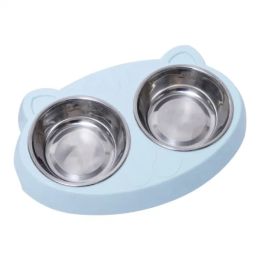 Double Dog Bowls (Color: Blue)