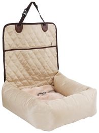 'Pawtrol' Dog Car Seat and Dog Bed (Color: Beige)