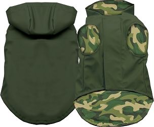 Dog Raincoat Hunter Green (Size: M)