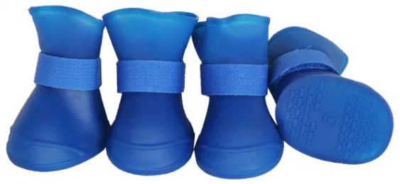 Elastic Protective Multi-Usage All-Terrain Rubberized Dog Shoes (Color/Size: Blue-S)