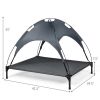 Outdoor Portable Elevated Pet Cot With Removable Canopy Shade - XL