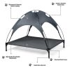 Outdoor Portable Elevated Pet Cot With Removable Canopy Shade - XL