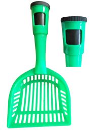 Pet Life Poopin-Scoopin Dog Pooper Scooper Litter Shovel With Built-In Waste Bag Handle Holster (Color: Green)