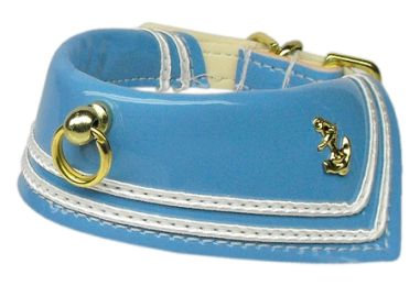 Sailor Baby Blue Dog Collar (Size: 16)