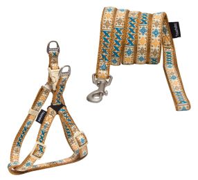 Touchdog 'Caliber' Leash and Harness Combination (Color/Size: Brown-L)