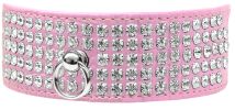 Mirage 5 Row Rhinestone Designer Croc Dog Collar