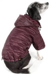 Lightweight Adjustable 'Sporty Avalanche' Dog Coat (Color/Size: Burgundy-M)