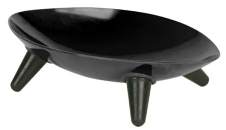 Sculpture Single Dog Bowl (Color: Black)