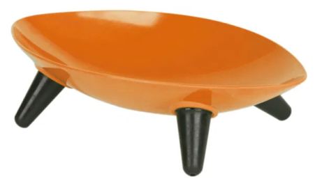 Sculpture Single Dog Bowl (Color: Orange)