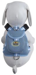 Large Mesh Pet Harness With Pouch (Color: Baby Blue)