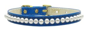 3/8" Pearl Dog Collar Blue