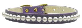 3/8" Pearl Dog Collar Purple