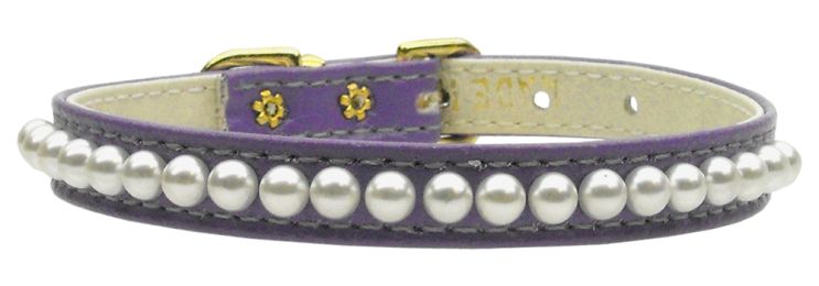 3/8" Pearl Dog Collar Purple (Size: 10)