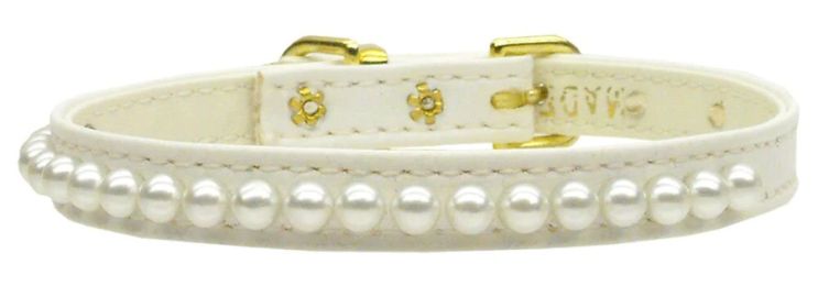 3/8" Pearl Dog Collar White (Size: 12)